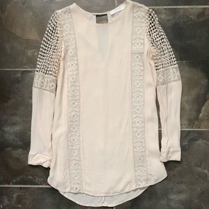 ASTR the Label Crochet Cotton Boho Shift Dress